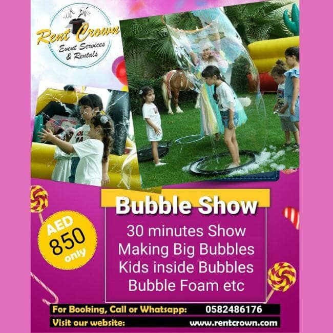 Bubble Show performer for birthday in Dubai Hire Bubble Show Artist